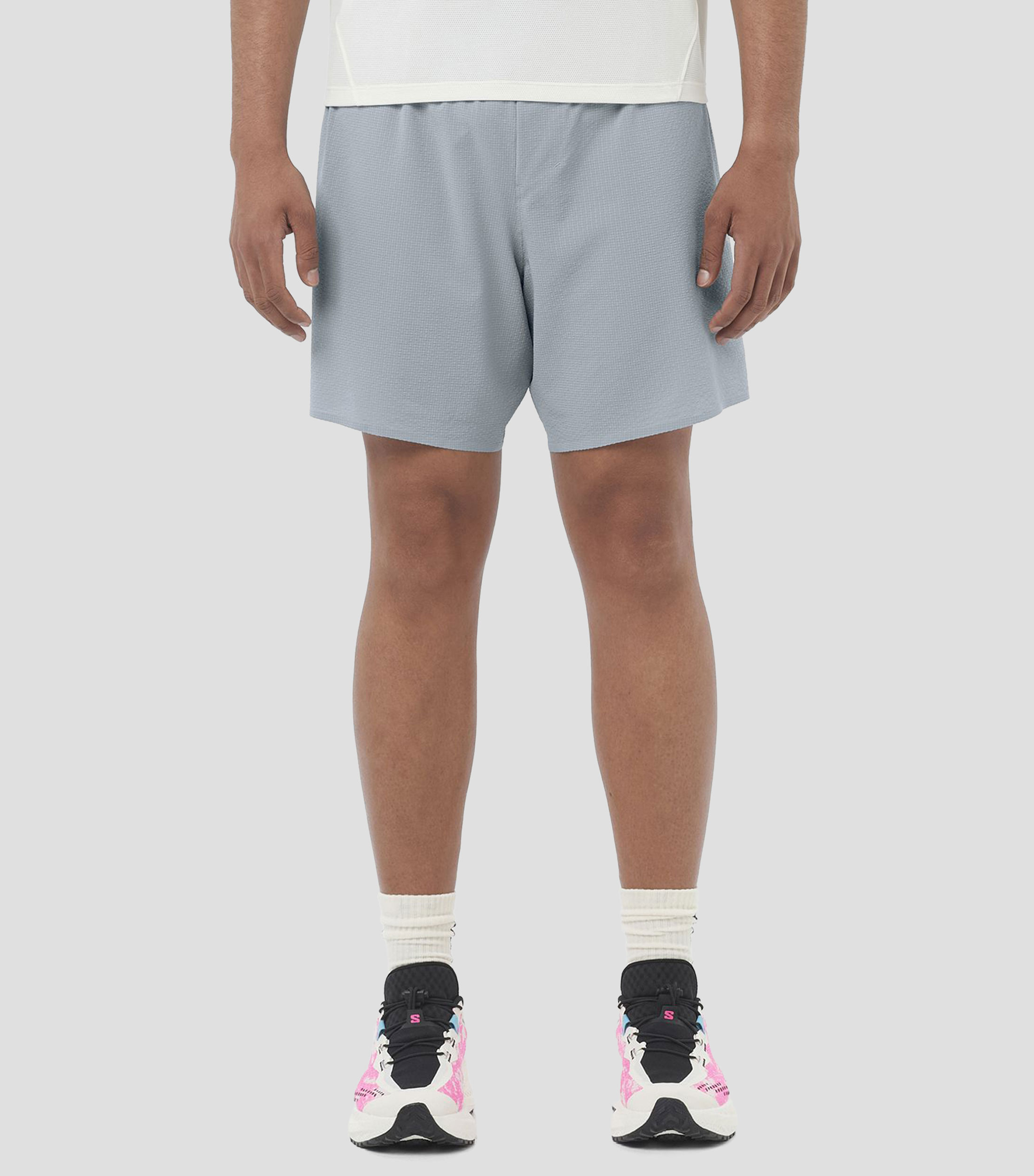 Short para correr liso Hombre
